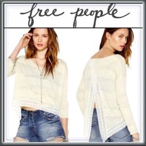 Free People Pebble Dash Open Back Shirt